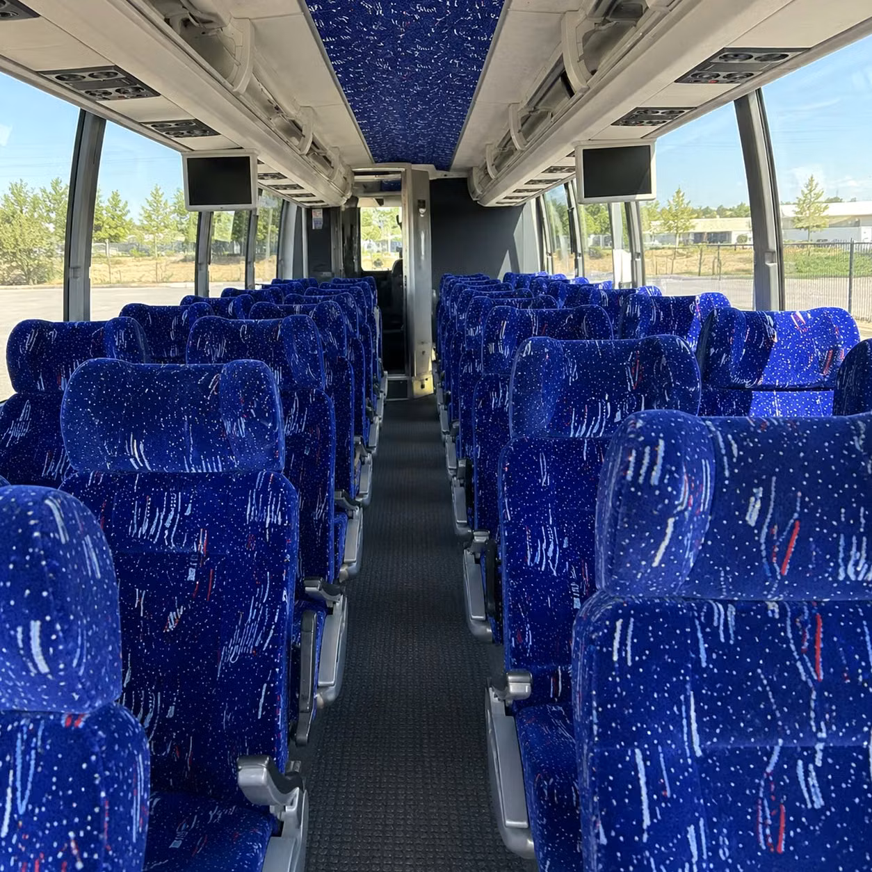 56 passenger charter bus interior